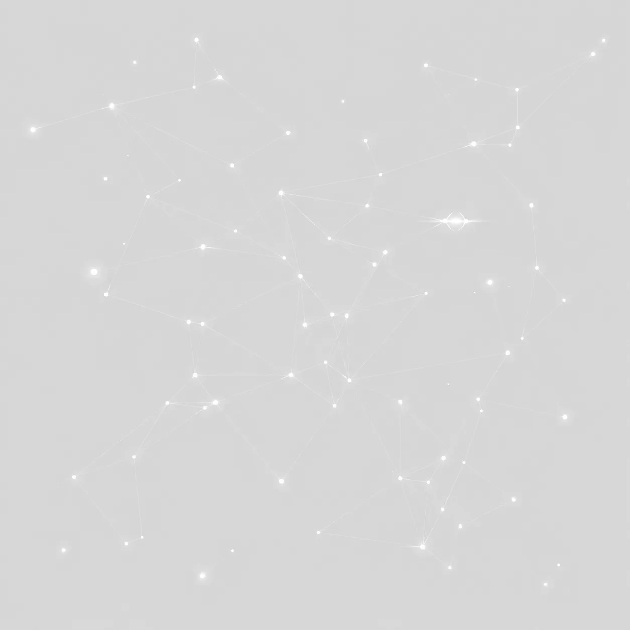 A constellation of warm connected points of light